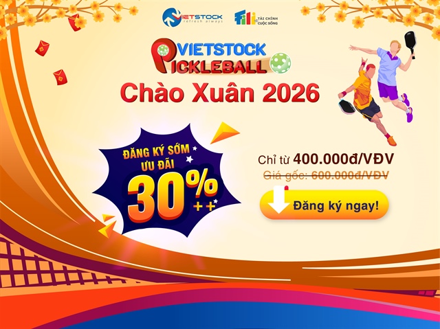 Vietstock Pickleball Chào Xuân 2026: Chốt suất sớm – Nhận Ưu đãi hơn 30%+++